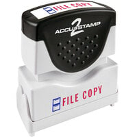 Accustamp FILE COPY Red / Blue Pre-Inked Shutter Stamp