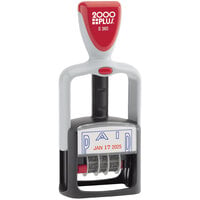Cosco 2000 Plus S-360 Red / Blue Two-Color Paid Self-Inking Dater