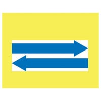 Cosco 098227 19 inch x 15 inch Blank Yellow Stake Sign with Blue Directional Arrows
