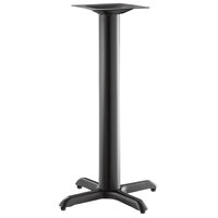 Lancaster Table & Seating Millennium 22 inch x 22 inch Cross 4 inch Counter Height Column Outdoor Table Base with FLAT Tech Equalizer Table Levelers