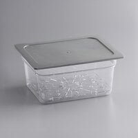 Vigor 1/2 Size 6 inch Deep Clear Food Pan with Drain Tray and Secure Sealing Cover