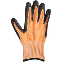 Mercer Culinary M334251X Millennia® Orange A4 Level Cut-Resistant Food Processing Gloves - Extra Large - Pair