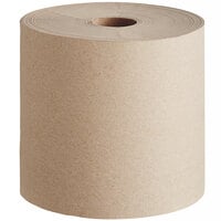 Lavex Janitorial 8" Natural Kraft Hardwound Paper Towel, 1000 Feet / Roll - 6/Case
