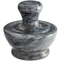 Fox Run 8650 4 inch Black Marble Mortar and Extra Large Pestle Set