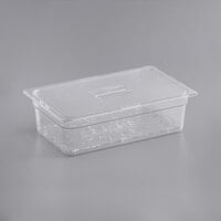 Vigor Full Size 6 inch Deep Clear Food Pan with Drain Tray and Lid