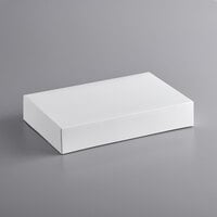 Baker's Mark 12 inch x 8 inch x 2 1/4 inch White Auto-Popup Donut / Bakery Box - 10/Pack