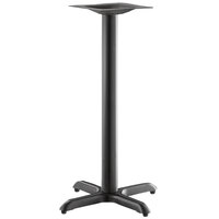 Lancaster Table & Seating Millennium 22 inch x 22 inch Cross 3 inch Counter Height Column Outdoor Table Base with FLAT Tech Equalizer Table Levelers