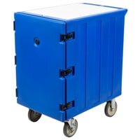 Cambro 1826LBC186 Camcart Navy Blue Single Compartment Mobile Cart for 18 inch x 26 inch Food Storage Boxes