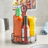 Condiment Holder Caddy 03517 Retro Style Restaurant Diner Metal tabasco ketchup 