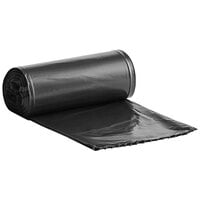 Li'l Herc Medium-Duty Black 12-16 Gallon Low Density Can Liner / Trash Bag 0.9 Mil 24" x 32" - 250/Case