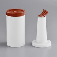 Choice 1 Qt. Pour Bottle with Brown Spout and Cap