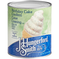 J. Hungerford Smith Birthday Cake Confetti Cone Shell Coating #10 Can - 3/Case