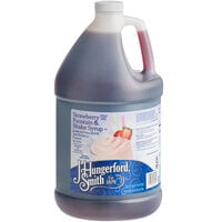 J. Hungerford Smith Strawberry Fountain & Milkshake Syrup 1 Gallon - 4/Case