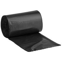 Li'l Herc Medium-Duty Black 10 Gallon Low Density Can Liner / Trash Bag 1 Mil 24 inch x 23 inch - 500/Case