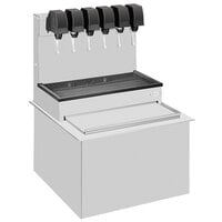 Cornelius 631100055 CB2323 High Performance Stainless Steel Drop-In Soda Dispenser with 8 UFB-1 Sanitary Lever Valves and 80 lb. Ice Bin, 120V
