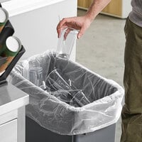 W56HDC2 150 Count Plasticplace 55-60 gallon Trash Bags │ 16 Microns │ Clear High Density Garbage Can Liners │ 43 x 48 