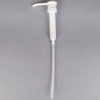 Carnival King 1 oz. Plastic Condiment Pump with 11 inch Dip Tube and Locking Pump Head