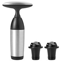 OXO 3110800 SteeL Stainless Steel Wine Saver Vacuum Pump with 2 Stoppers