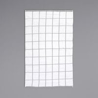 15 inch x 25 inch Gray Windowpane Pattern 32 oz. 100% Cotton Terry Kitchen Towel - 12/Pack