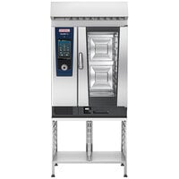 Rational iCombi Classic 10 Pan Half-Size Electric Combi Oven with Stand and Ventless Condensation Hood - 18.9kW