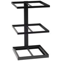 Cal-Mil 22320-13 12 1/2" x 13 1/4" x 20 1/2" 3-Tier Black Metal Merchandiser