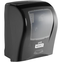 Lavex Janitorial Select Black Manual Autocut Paper Towel Dispenser