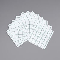 12 inch x 12 inch Green Windowpane Pattern 16 oz. 100% Cotton Terry Dish Cloth - 12/Pack
