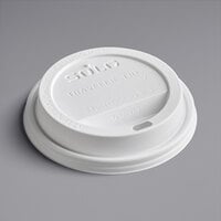 Dart TL1224TG Traveler White Dome ThermoGuard Hot Cup Lid with Sip Hole - 1200/Case