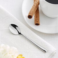Acopa Skyscraper 4 5/8 inch 18/8 Stainless Steel Extra Heavy Weight Demitasse Spoon - 12/Case