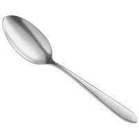 Acopa Pangea 7 1/8 inch 18/8 Distressed Stainless Steel Extra Heavy Weight Dinner / Dessert Spoon - 12/Case