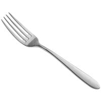 Acopa Pangea 7 1/2 inch 18/8 Brushed Stainless Steel Extra Heavy Weight Dinner Fork - 12/Case