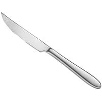 Acopa Pangea 9 inch 18/8 Brushed Stainless Steel Extra Heavy Weight Steak Knife - 12/Case