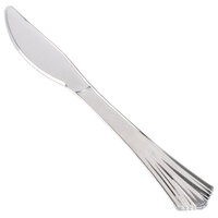 Silver Visions 7 1/2" Heavy Weight Silver Plastic Knife - 600/Case