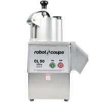 Robot Coupe CL50 Ultra Restaurant Dice Continuous Feed Food Processor with 9 Discs, Dice Cleaning & Wall Holder Kits - 1 1/2 hp