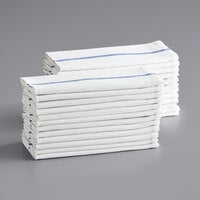Choice Bulk Case 15" x 26" Blue-Striped 24 oz. Cotton Herringbone Kitchen Towel - 60/Case