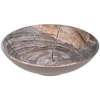 Elite Global Solutions B30369-KW Denali 17 oz. Knotwood Embossed Melamine Bowl - 6/Case