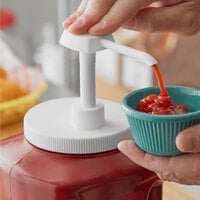 Choice 1 oz. Condiment Pump Kit with 110 mm Threaded Adapter Lid