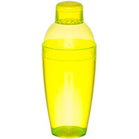 Fineline Quenchers 4103-Y 14 oz. Disposable Yellow Plastic Shaker - 24/Case