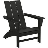 POLYWOOD AD420BL Black Modern Adirondack Chair