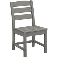 POLYWOOD TLD100GY Lakeside Slate Grey Dining Side Chair