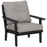 POLYWOOD 4411-BL145980 Lakeside Black / Grey Mist Deep Seating Chair