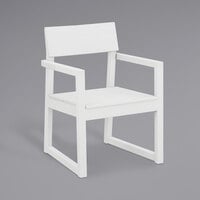 POLYWOOD EMD200WH Edge White Dining Arm Chair