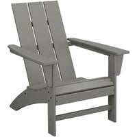 POLYWOOD AD420GY Slate Grey Modern Adirondack Chair