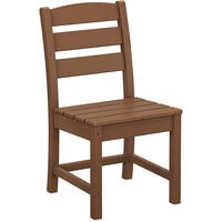 POLYWOOD TLD100TE Lakeside Teak Dining Side Chair