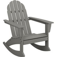 POLYWOOD ADR400GY Vineyard Slate Grey Adirondack Rocking Chair