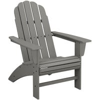 POLYWOOD AD600GY Vineyard Slate Grey Curveback Adirondack Chair