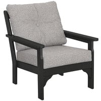 POLYWOOD GN23BL-145980 Vineyard Black / Grey Mist Deep Seating Chair