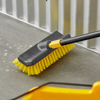 Quickie 253ZQK 10 inch Bi-Level Floor Scrub Brush with Poly Fiber Bristles