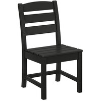 POLYWOOD TLD100BL Lakeside Black Dining Side Chair