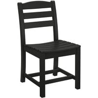 POLYWOOD TD100BL La Casa Cafe Black Dining Side Chair